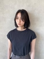 ミューバイケンジ(miu by KENJE) miu&清水大誠　顔周りレイヤーボブ　アッシュカラー　黒髪