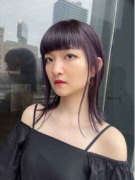 イトシテ パープルカラー×長めボブ【本多身和子】