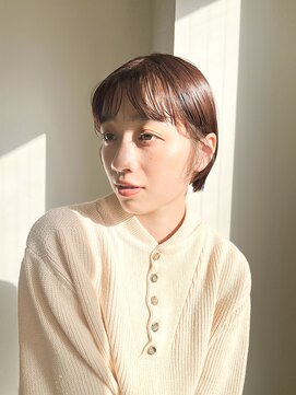 メモリーズ 銀座(Memories) オレンジベージュ/耳掛けショート/ミニボブ