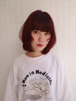 ヨー(Yoh-)&nbsp;【ボブウルフ/阿部達哉】カシスレッド/ピンクブラウン/ブリーチ