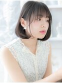 ★似合わせカットアッシュブラック前下がりボブ20代30代40代★10