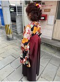 卒業式の着付け＋ヘアセット