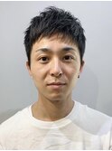 ツイストスパイラルパーマ刈り上げツーブロックメンズスタイル