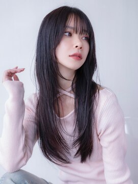 エースハバナ 渋谷(1 HAVANA) レイヤーカット髪質改善ストレート艶髪シースルー