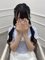 【ヘアメ】清楚系ヘアメ＊編みおろしツイン＊新井
