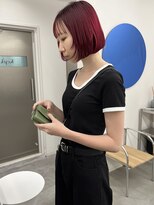 ケプカ(KEPKA)&nbsp;ハイトーン 切りっぱなしボブ ルビーレッド