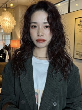 ドロップ(drop) ミディアムレイヤー/ウルフ/ワインレッド/チェリーレッド