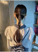 【ローポニーテール】結婚式/二次会/同窓会/銀座/有楽町/ヘア