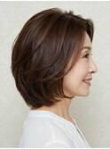 60代にオススメ★上品ふんわりレイヤーボブ