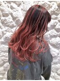 Moana【新越谷】#バレイヤージュ#レッド#ブリーチ#ケアブリーチ