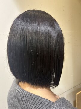 オーガニックマインド 坂戸 鶴ヶ島(organic+mind) 20代30代大人可愛い小顔ボブ丸みブルーブラック