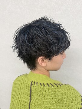 コードバイケンジ 戸塚(CODE by KENJE) シャドウパーマ×ハイライトメッシュ