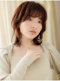 小顔ウルフパーマくびれミディアムレイヤーA3上尾20代30代40代