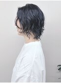 *ウルフパーマショートウルフカットミディアムパーマボブパーマ
