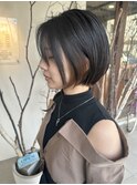 ショートボブ×インナーカラー☆担当野坂