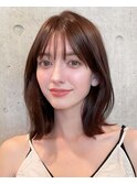 大人ボブ銀座レイヤーカット有楽町ミディアムボブベージュ