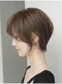 表参道白髪ぼかしハイライトミディアムボブアッシュグレー50代