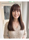 艶やかな上品ロングの髪質改善カラー艶髪美髪艶カラー艶感