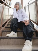hyon myon/RISEbyREVO 綾瀬店【ヒョンミョン】&nbsp;ハッシュカット/デザインカラー/グレージュ[綾瀬駅/韓国ヘア]