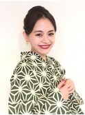 浴衣 着付け ヘアセット アレンジ5