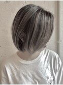 【EIGHT福岡】nabe_short_バレイヤージュホワイトシルバー★