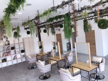 ボンドヘアステージ 良福寺店(BOND hair stage)の雰囲気（ゆとりのある空間で落ち着く空間。天井からの植物がGOOD♪♪）