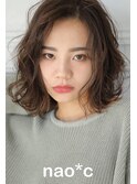 大人かわいい小顔/ナチュラルアッシュショートボブ             