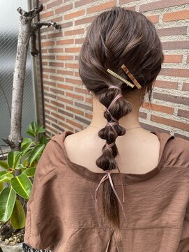 レンク(LENC) 編みおろしヘアアレンジ