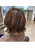 白髪デザインカラーベージュ