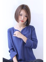 オーロ 緑地公園店(ORO)&nbsp;オリーブカラーハイライトカラー小顔くすみカラーかきあげ前髪