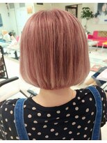 ノーマジーン(Norma jean)&nbsp;大人可愛い透け感アッシュピンク前下がりボブ10代20代30代越谷