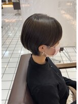 ヘアーアンドメイク サワ 上田本店(SAWA) 20代30代ミニショートボブココアブラウン小顔美肌ストレート丸み