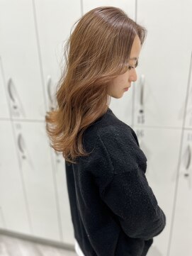 アース コアフュールボーテ 長野稲田店(EARTH coiffure beaute) ナチュラルベージュアドミオカラー艶カラー
