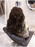 ハーフアップ【クランソア】心斎橋ヘアメ/ヘアセット