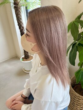 ココルアナ(coco luana) ピンクベージュ/ハイトーン/髪質改善/ケアブリーチ/学割U24/韓国