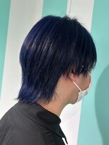 マティーナ ヘアー 池袋(Matina hair)&nbsp;【メンズウルフ×ブルー】20代30代40代