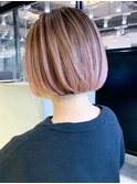 シャドールーツピンク_斜めバンググレージュカラー_ba448121
