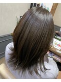 アッシュグレー透明感ナチュラル可愛い外ハネ【カミケン清明店】