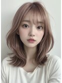 ナチュラル韓国レイヤー＆ベリーピンクカラー