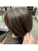 ナチュラルハイライトボブ