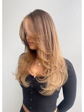 イキ 表参道(iki omotesando) ハッシュカット/フルバング/似合わせカット/レッドブラウン