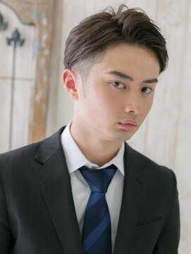 メンズヘア ビーセカンド 草加店(MENS HAIR B-2) 七三分けフェードカットショートのイケメンスタイルS草加