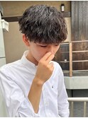 ツイストスパイラルパーマ メンズパーマ メンズカット 眉毛