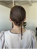 シンプルシニヨンアレンジ