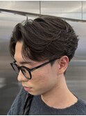 フェザーパーマフェザーショート毛流れヘアセンターパート原宿