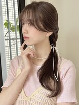 ローネス ギンザ(LONESS ginza)&nbsp;レイヤーカット/小顔カット/くすみベージュ/ブラウンベージュ