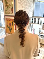 編み下ろし　ゆるふわアレンジ　結婚式ヘア　お呼ばれヘア