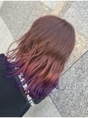 立体感ふわふわボブ×ペールパープル大人可愛い小顔スタイル
