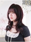 くびれミディ前髪カット顔周りレイヤーウルフレイヤー_ba535821