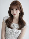韓国ヘア☆レイヤーカットグレージュくびれヘア